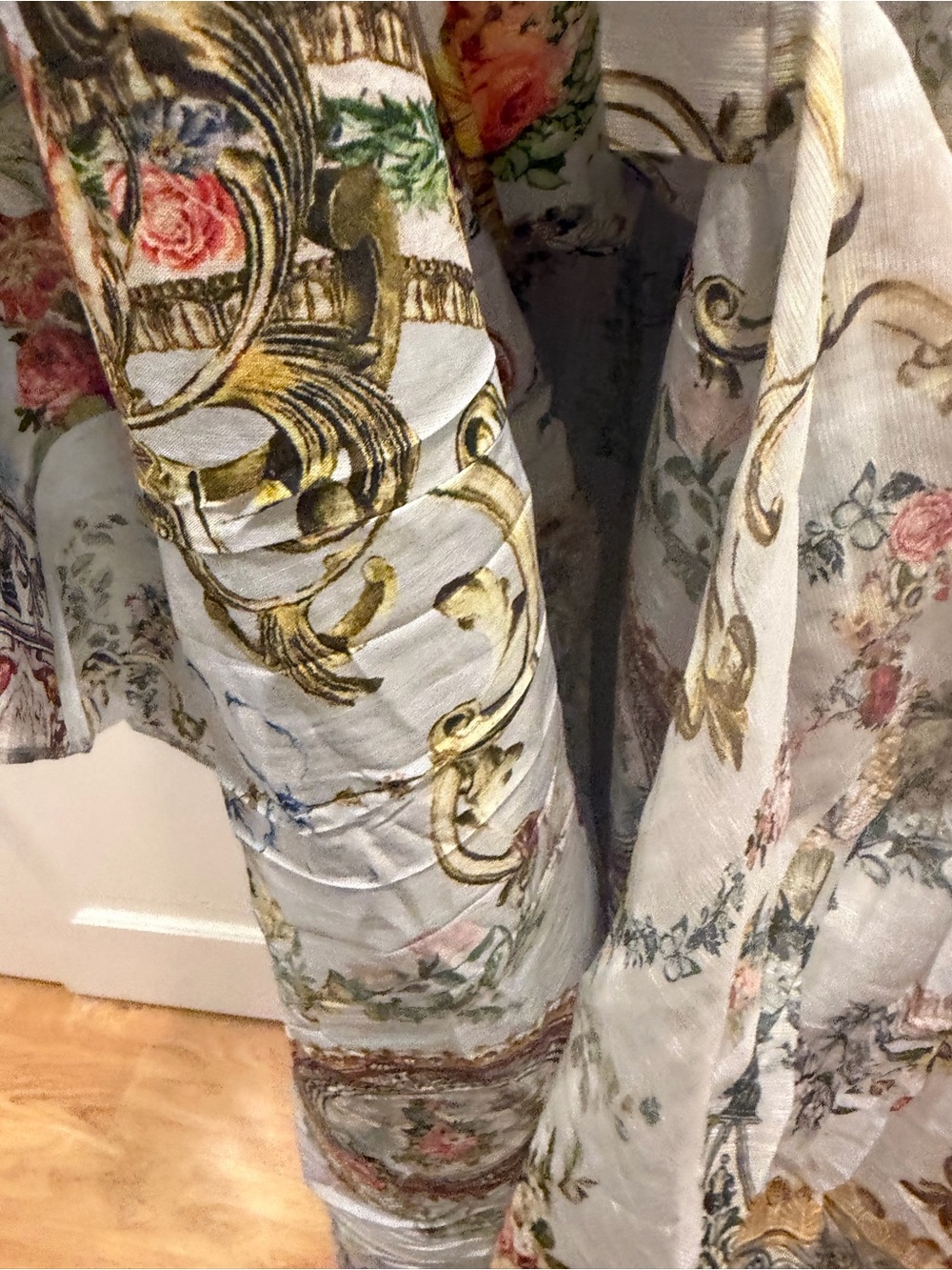 Camilla White Floral-Print Midi Dress with Spaghetti Straps - Picture 14 of 15